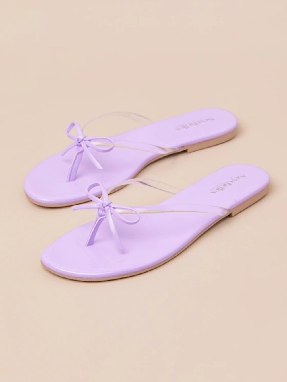 Seychelles Wish List II Lavender Patent Bow Thong Sandals